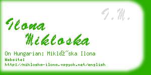 ilona mikloska business card